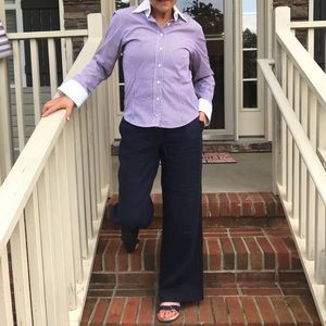 Sacoor Brothers long sleeved pin striped shirt